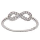 Silver Cubic Zirconia Infinity Ring By Icesia
