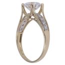14ct Yellow Gold Cubic Zirconia Single Stone Ring