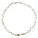 9ct Yellow Gold Cubic Zirconia Bracelet 7"