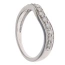 9ct White Gold 0.50ct Brilliant Cut Diamond Wishbone Ring