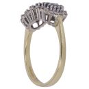 18ct Yellow Gold 0.25ct Brilliant Cut Diamond and Sapphire Cluster Ring