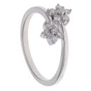 9ct White Gold 0.25ct Brilliant Cut Diamond Cluster Ring