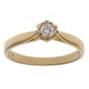 18ct Yellow Gold 0.10ct Diamond Solitaire Ring