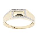9ct Yellow Gold 0.05ct Diamond Signet Ring