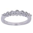 14ct White Gold 0.50ct Brilliant Cut Diamond Half Eternity Ring