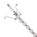 14ct White Gold 2.25ct Brilliant Cut Diamond Tennis Bracelet 6.5"