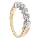 18ct Yellow and White Gold 0.50ct Brilliant Cut Diamond Five Stone Ring