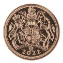 2022 Elizabeth II Fifth Portrait UK Half Sovereign Coin
