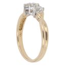 18ct Yellow Gold 0.50ct Brilliant Cut Diamond Trilogy Ring