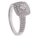 18ct White Gold 1.00ct Brilliant Cut Diamond Cluster Ring