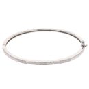 9ct White Gold 0.11ct Brilliant Cut Diamond Bangle