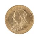 1894 Victoria Old Head UK Half Sovereign Coin