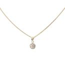 14ct Yellow Gold Pink Gemstone Star Pendant and Chain
