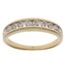 18ct Yellow Gold 0.50ct Brilliant Cut Diamond Half Eternity Ring