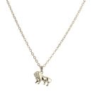 14ct Yellow Gold Lion Pendant and Belcher Chain 18"