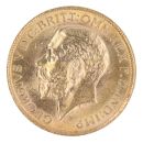 1927 George V Large Gead South Africa Full Sovereign Coin