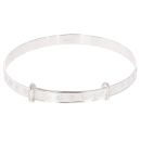 Silver Child's Teddy Bear Expanding Bangle By Icesia