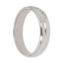 9ct White Gold 0.05ct Brilliant Cut Diamond Five Stone Crossover Ring