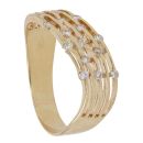 18ct Yellow Gold 0.30ct Brilliant Cut Diamond Five Row Ring