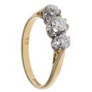 18ct Yellow Gold 0.60ct Brilliant Cut Diamond Trilogy Ring