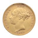 1883 Victoria Young Head UK Half Sovereign Coin