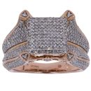 9ct Rose Gold 1.25ct Brilliant Cut Diamond Cluster Ring