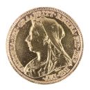 1897 Victoria Old Head UK Half Sovereign Coin