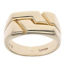 9ct Yellow Gold Patterned Signet Ring