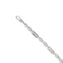 Silver Star and Bar Bracelet 7"