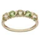 9ct Yellow Gold Citrine and Peridot Five Stone Ring