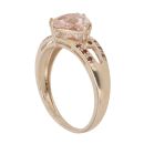 9ct Yellow Gold Rose Quartz and Garnet Fancy Ring