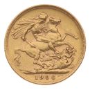 1906 Edward VII Large Head UK Full Sovereign Coin