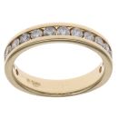 18ct Yellow Gold 0.80ct Brilliant Cut Diamond Half Eternity Ring