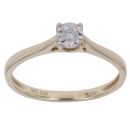 9ct Yellow Gold 0.05ct Diamond Solitaire Ring