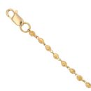 22ct Yellow Gold Diamond Cut Bead Bracelet 6.5"