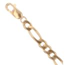 9ct Yellow Gold Figaro Bracelet 8"