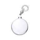 Sterling Silver Round Perfume Bottle Ashes Holder Urn Pendant