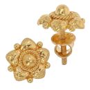 22ct Yellow Gold Rose Stud Earrings