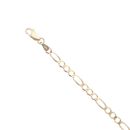 9ct Yellow Gold Figaro Bracelet 7.5"