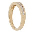 18ct Yellow Gold 0.33ct Brilliant Cut Diamond Half Eternity Ring