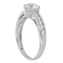 9ct White Gold Cubic Zirconia Solitaire Fancy Ring
