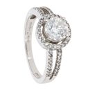 18ct White Gold 1.30ct Diamond Cluster Ring