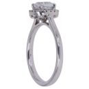 18ct White Gold 1.15ct Cushion and Brilliant Cut Lab Grown Diamond Cluster Ring