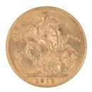 1910 Edward VII Large Head UK Full Sovereign Coin