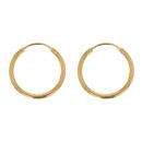 22ct Yellow Gold Plain Hoop Earrings