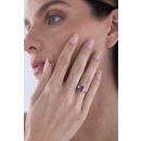 9ct Yellow Gold Natural Amethyst and Lab Grown Diamond Ring