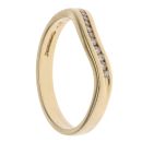 18ct Yellow Gold 0.10ct Brilliant Cut Diamond Wishbone Ring