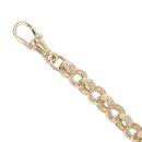 9ct Yellow Gold Patterned and Plain Belcher Bracelet 7.5"