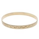 9ct Yellow Gold Patterned Bangle