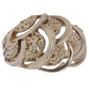 9ct Yellow Gold Domed Openwork Fancy Ring